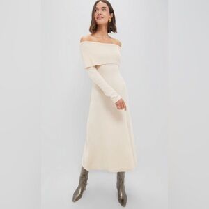 Moon River - Off The Shoulder Knit Dress (Size S)